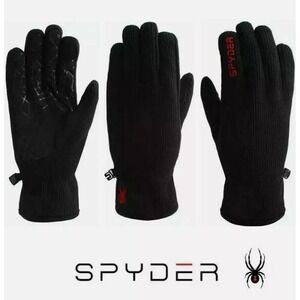 NWT 2pr Spyder Core Conduct Gloves Men's Sz S Touchscreen Compatible Black
